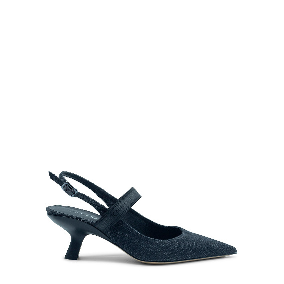 Slash  chanel in denim stone lavato nero