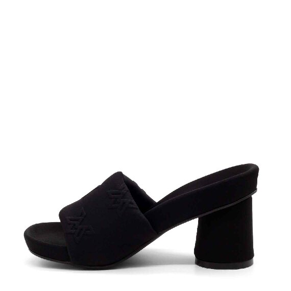 Bubble Heel ciabatta in lycra nera 