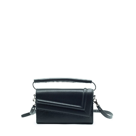 Ofelia<br /> Black Structured Shoulder Bag