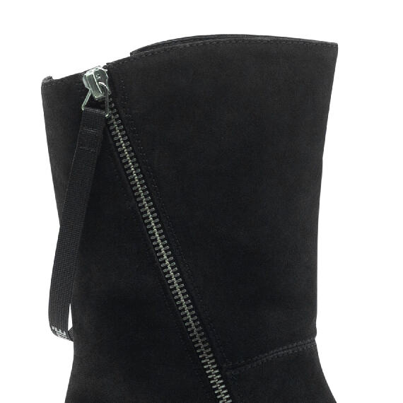 Roccia Black Split Calfskin Low Boots 