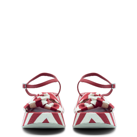Red/white mini marine Yoko sandal