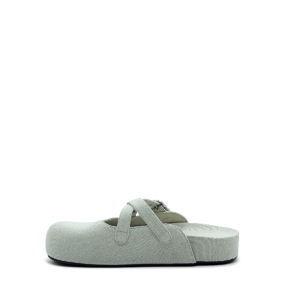 Klompen sabot in denim stone wash sabbia