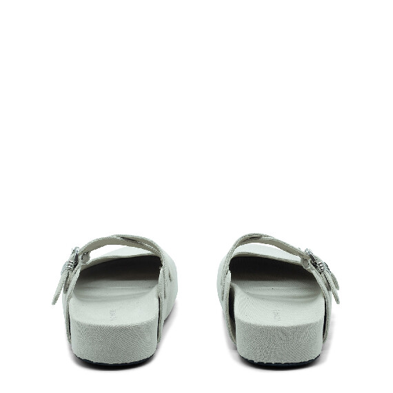 Klompen sabot in denim stone wash sabbia