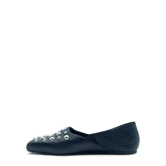 Square closed pantofola nera