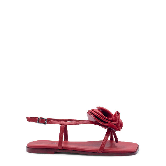 Square open sandalo rose rosso