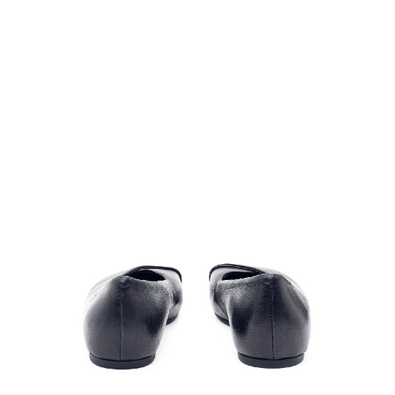 G34 Square – Black pleated ballerina  